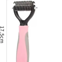 Расческа для кошек и собак розовая