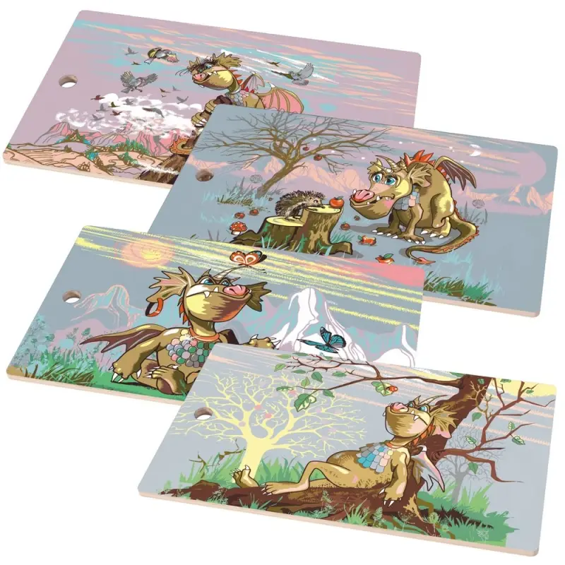 Разделочная доска Дракон весельчак 29х17 см (ассортимент)