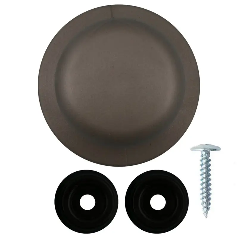 Ручка для крышки с саморезом серая диаметр 6 см