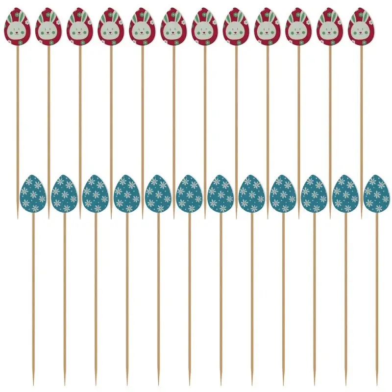 Шпажки для канапе Пасхальные яйца 24 шт