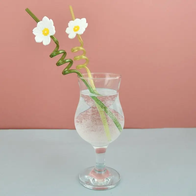 Трубочки для коктейля Ромашки 4 шт