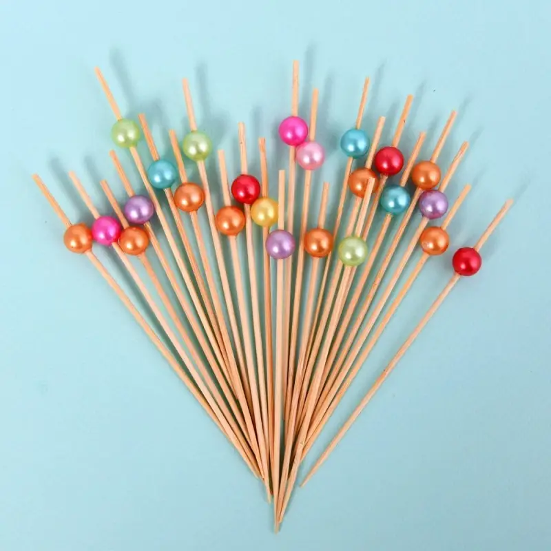 Шпажки для канапе Яркие бусинки набор 24 шт