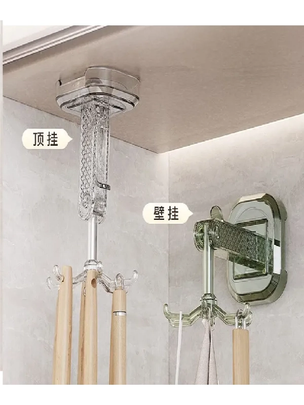 Крючок на присосках настенный вращающийся (цвет в ассортименте)