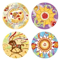 Доска разделочная подставка под горячее Широкая Масленица 20см (ассортимент)