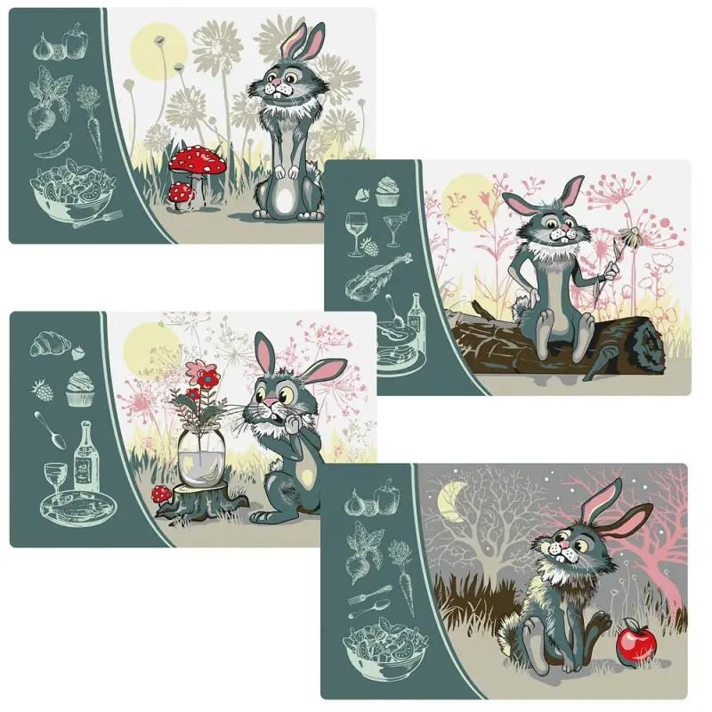 Доска разделочная Веселый кролик 29х17 см (ассортимент)