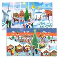 Доска разделочная Подставка под горячее Зимние города 18х28 см (ассортимент)