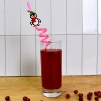 Трубочки для коктейля Новогодние игрушки 4 шт