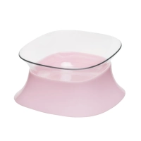 Миска на подставке розовая