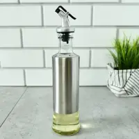 Бутылка для масла с дозатором Металлик объем 300 мл