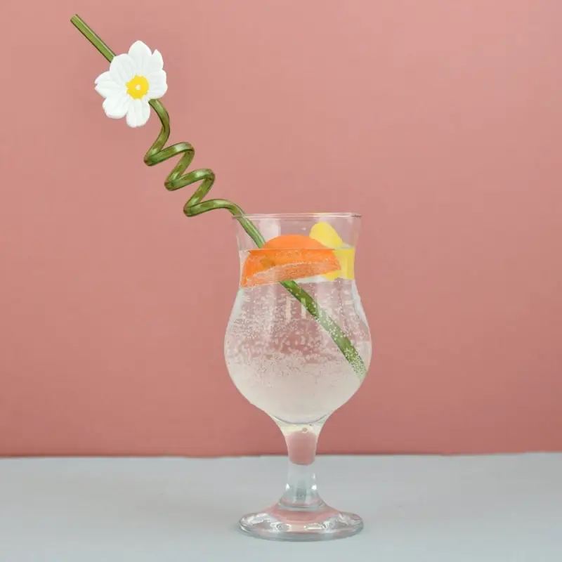 Трубочки для коктейля Ромашки 4 шт