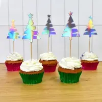 Топпер для украшения Ель колор набор 5 шт