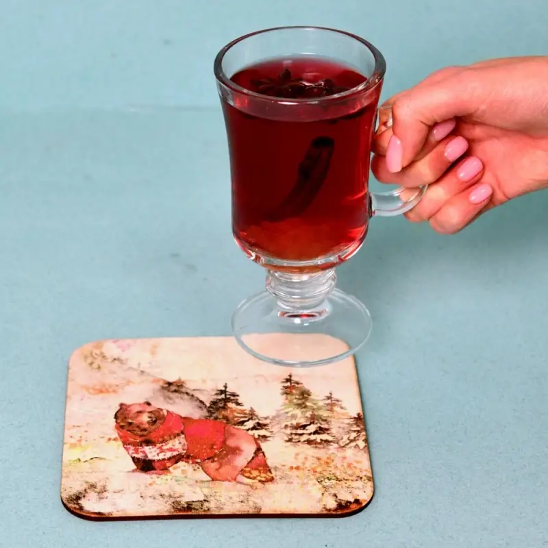 Подставка под горячее С Новым годом! Наилучшего Вашей семье!