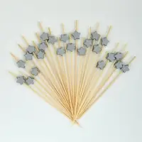 Шпажки для канапе Звезды серебро 24 шт