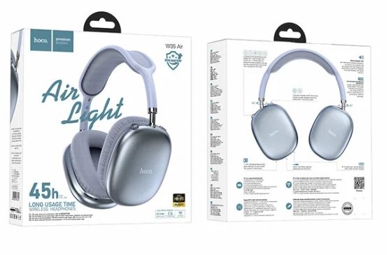Наушники беспроводные Hoco W35 Air голубые
