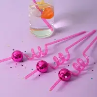 Трубочки для коктейля Шарики 4 шт (ассортимент)