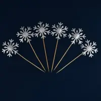 Шпажки для канапе Снежинки 6 шт (ассортимент)