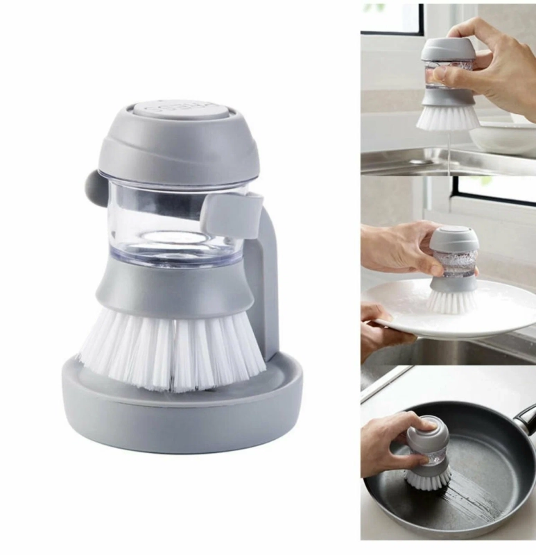 Щетка для мытья посуды с дозатором