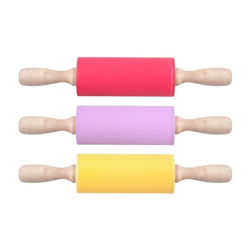 Скалка с деревянными ручками 23см (ассортимент)