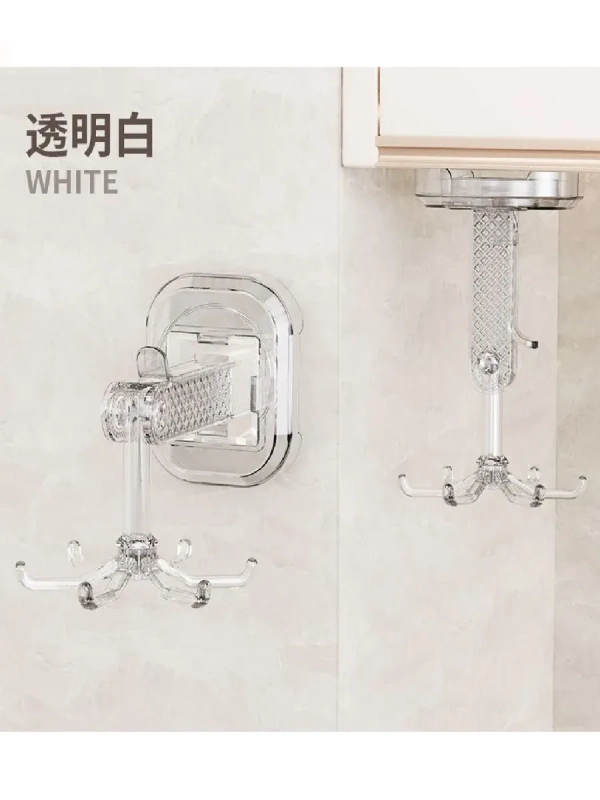 Крючок на присосках настенный вращающийся (цвет в ассортименте)