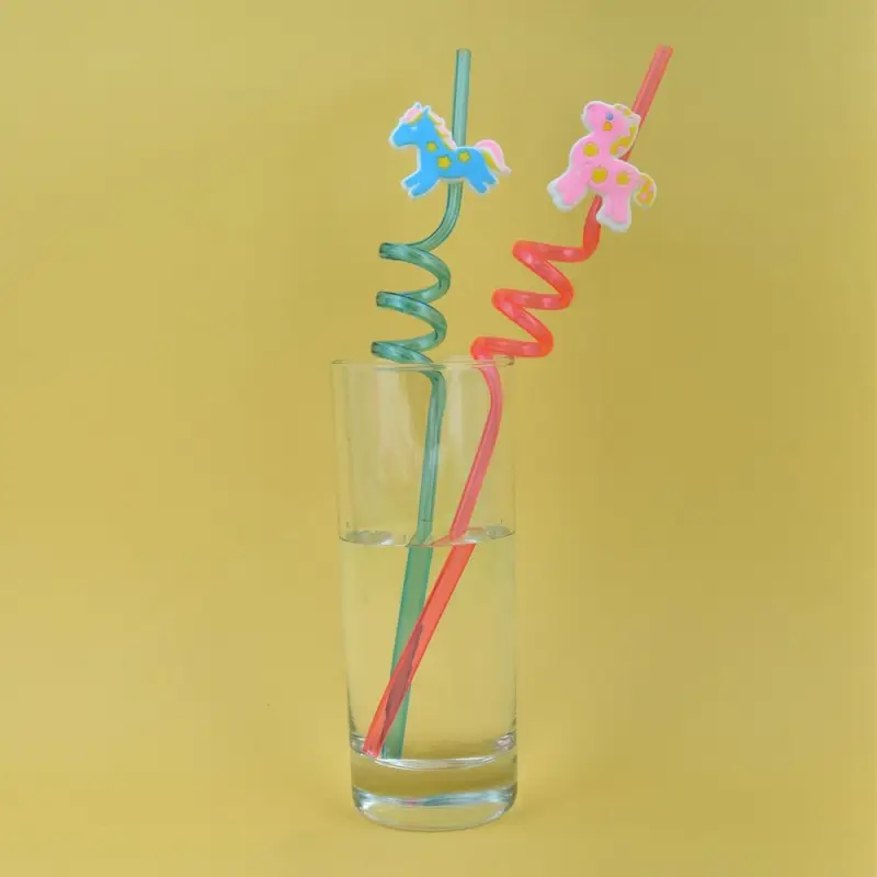 Трубочки для коктейля Лошадки 4 шт