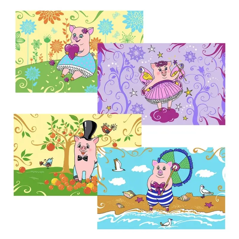 Подставка под горячее Милые свинки 18х28см (ассортимент)