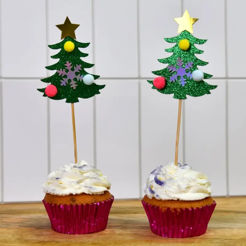 Топпер для украшения Ель набор 2 шт