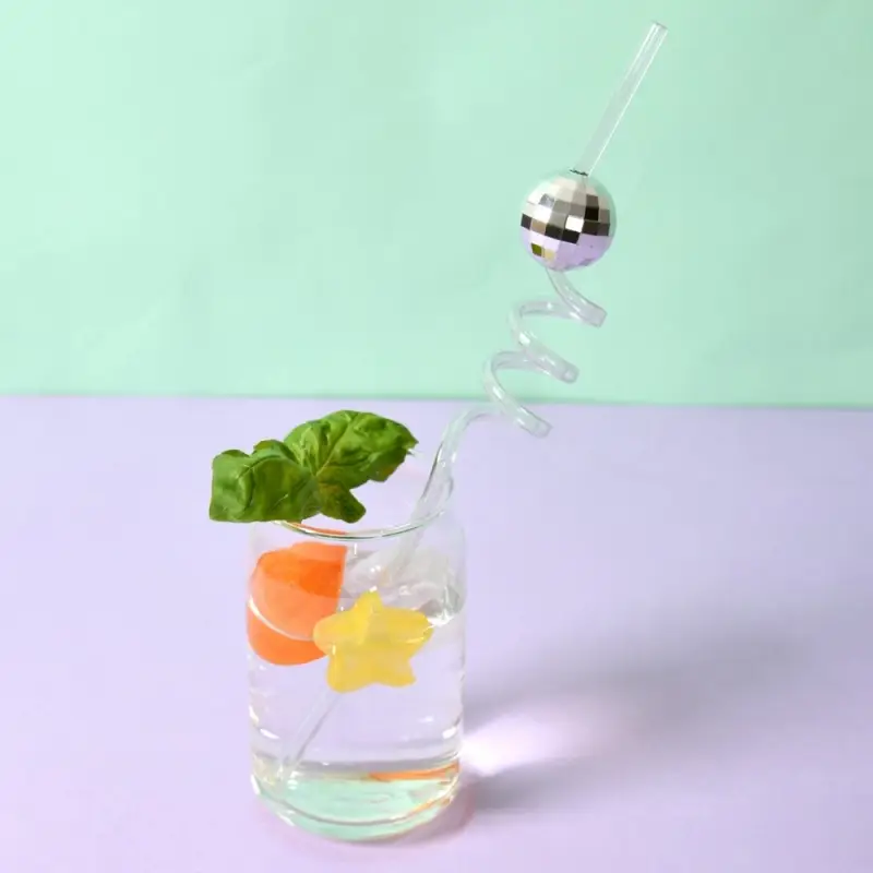 Трубочки для коктейля Шарики 4 шт (ассортимент)