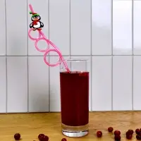 Трубочки для коктейля Зимний лес 4 шт