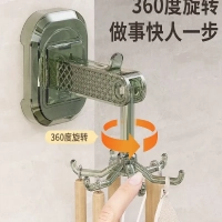 Крючок на присосках настенный вращающийся (цвет в ассортименте)