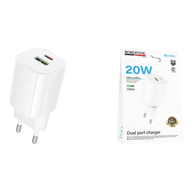 Сетевое ЗУ BOROFONE BA104A