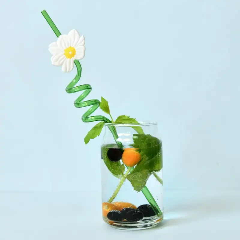 Трубочки для коктейля Ромашки 4 шт