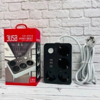 Сетевой фильтр на 4 розетки + 3USB