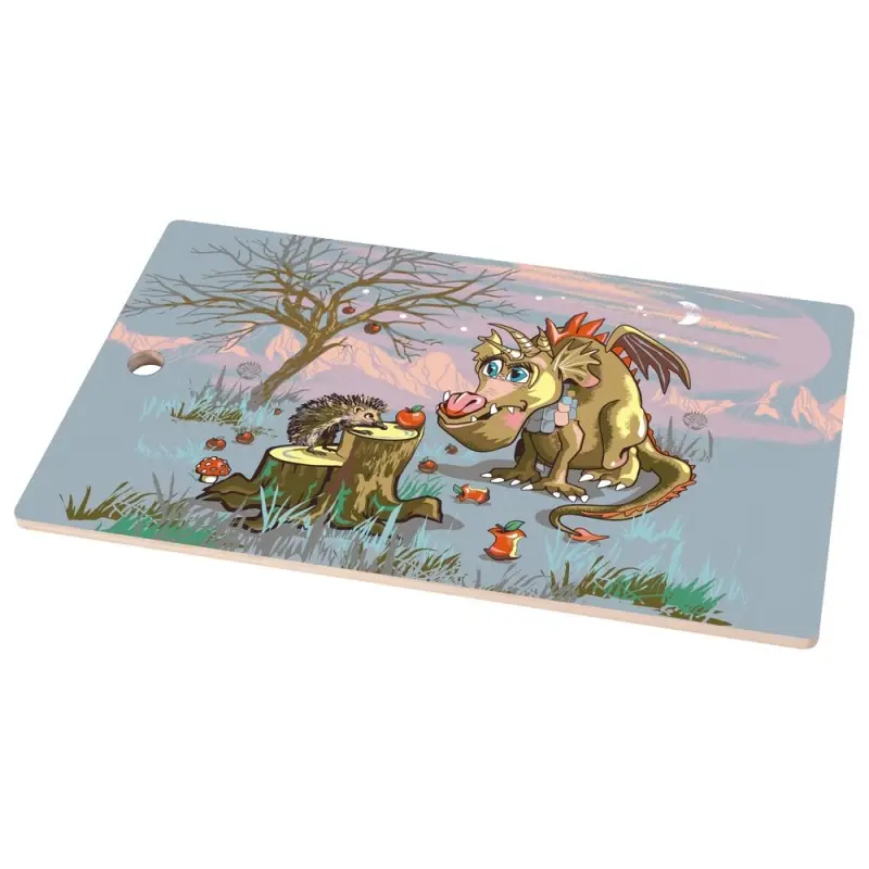 Разделочная доска Дракон весельчак 29х17 см (ассортимент)