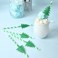 Трубочки для коктейля Хвойный лес 5 шт