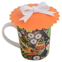 Силиконовая крышка присоска для чашек и банок Бантик (ассортимент)