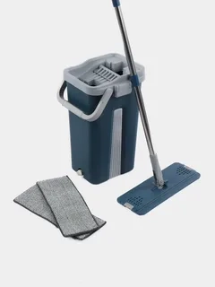 Швабра с вертикальным отжимом и ведром