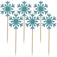 Шпажки для канапе Снежинки 6 шт (ассортимент)
