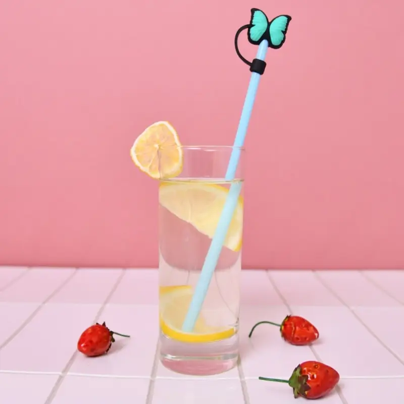 Трубочки для коктейля С колпачком 4 шт