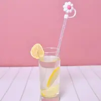 Колпачки для коктейльных трубочек Цветочки 4 шт