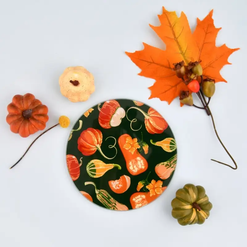 Доска разделочная Подставка под горячее Тыквы 20 см