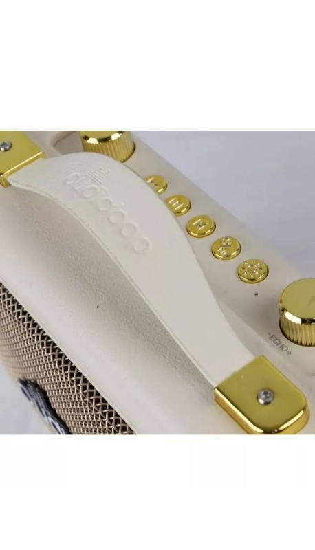 Беспроводная колонка Bluetooth Караоке бежевая