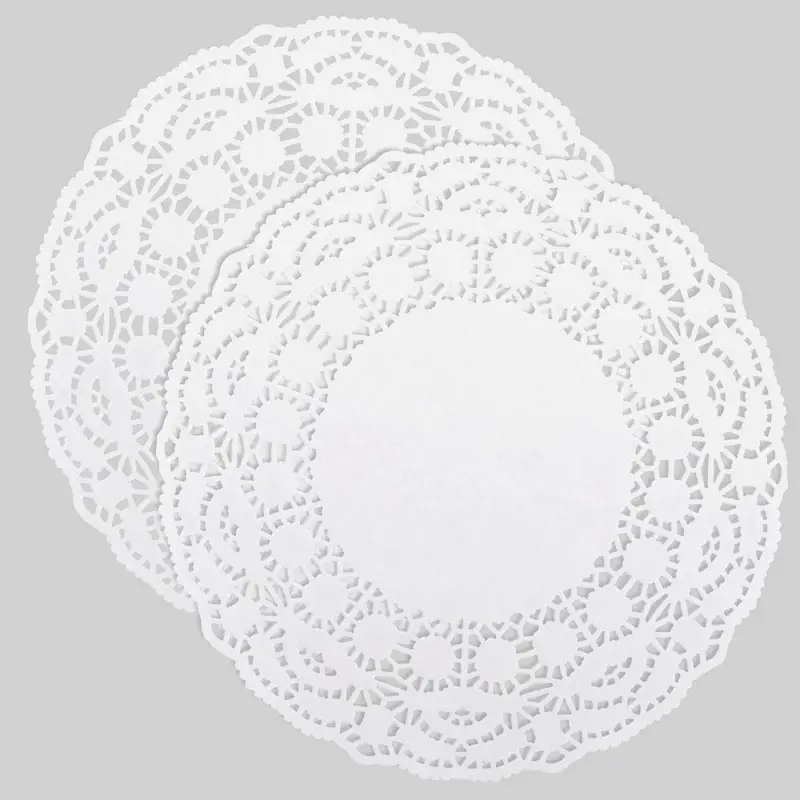 Салфетка бумажная "Ажур", 25 шт, диаметр 16см