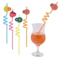Трубочки для коктейля Фрукты 4 шт