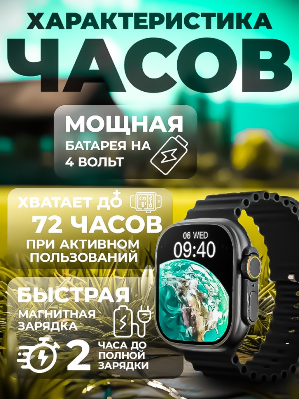 Смарт-часы серия 8 Ultra черные