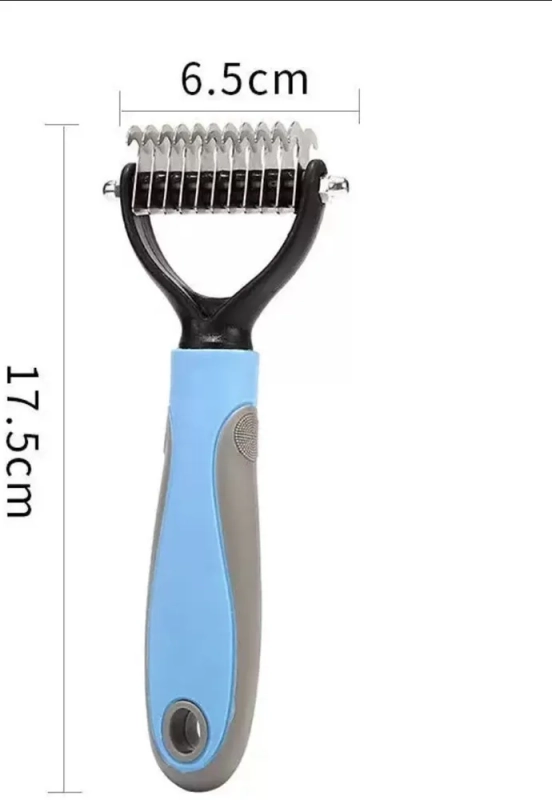 Расческа для кошек и собак голубая