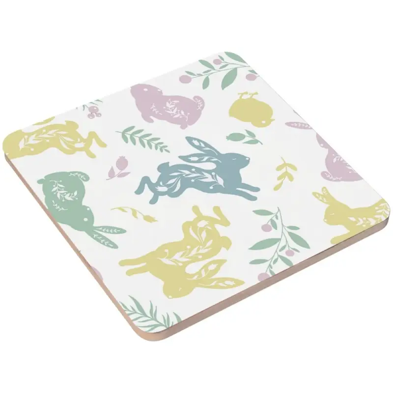 Подставка под горячее Пасхальные зайцы 14х14 см (ассортимент)