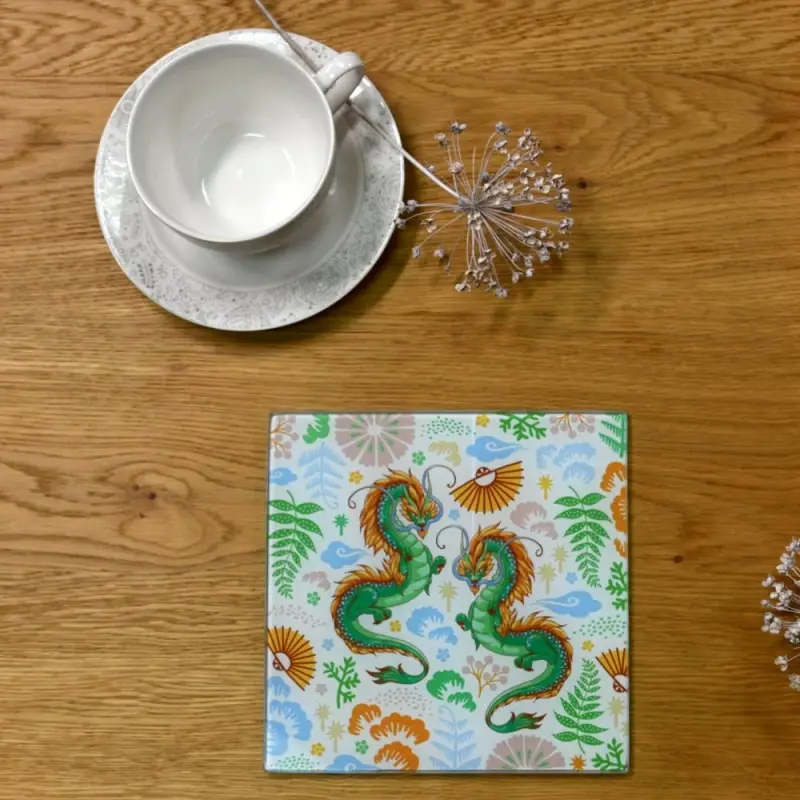 Доска разделочная Дзен Дракон 18х18 см (ассортимент)
