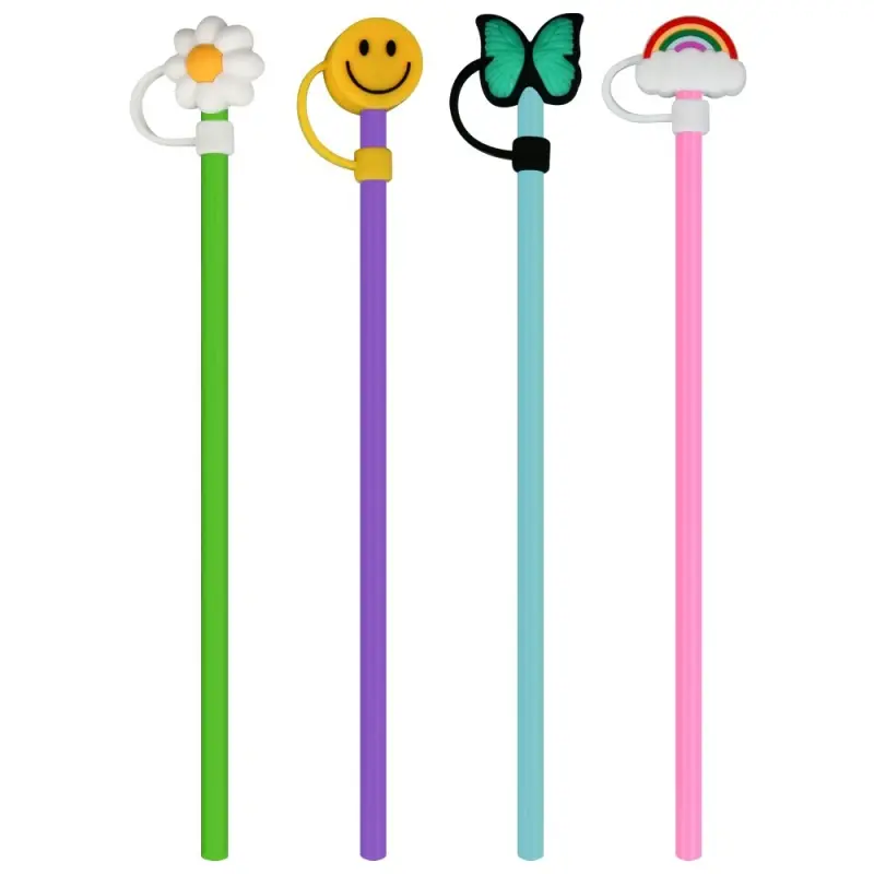 Трубочки для коктейля С колпачком 4 шт