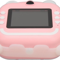Детская фотокамера с мгновенной печатью Зайка розовый