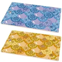Разделочная доска Шарики Снежинки 29х17см (ассортимент)
